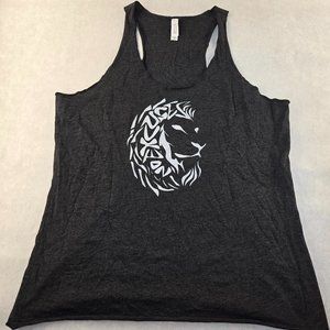 XXL Black Women's Ray Lewis No Excuses Lion Racerback Tank